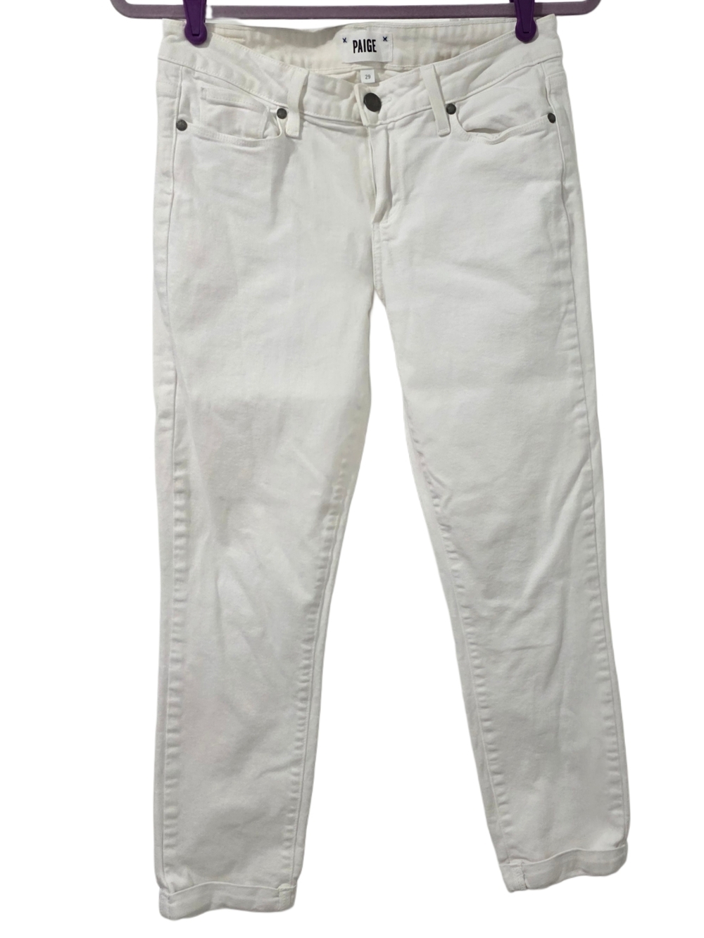PAIGE Kylie Crop Jeans In Optic White - Picture 2 of 8